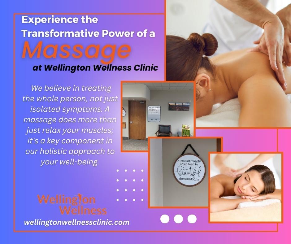 One of the standout services offered at Wellington Wellness Clinic is massage therapy. 